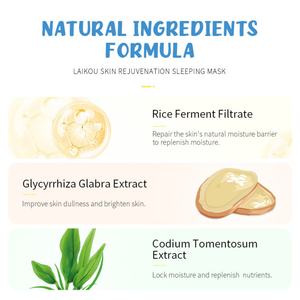 Vente en gros LAIKOU 3g Crème de soin du visage hydratante, réparatrice, éclaircissante et rajeunissante, masque de nuit, format voyage, marque privée - Product Image 3