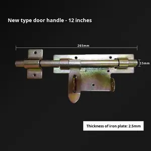 Perno de Puerta Antirrobo de Hierro Galvanizado Reforzado y Moderno de Fabricante Original, con Pestillo Engrosado y Estilo de Pestillo Ampliado Opcional - Product Image 6