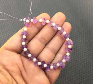 Impresionante calidad, 1 hebra de amatista azul Natural, 21 piezas, taladro central de piedras preciosas en bruto sin tratar, joyería - Product Image 3