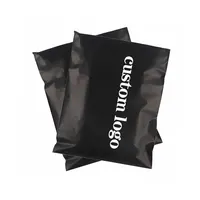 Design de logotipo impresso personalizado, sacos de plástico para roupas, camiseta, sacos de plástico à prova d'água, sacos pretos