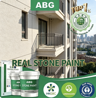 Peinture à effet mat en pierre naturelle avec des grains de roche naturels pour des murs extérieurs élégants de maisons de ville