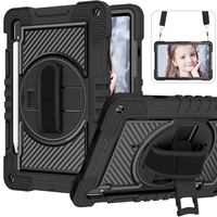 Housse et étui robustes pour tablette Samsung Tab S10 Lite X406B, étui robuste avec protection à 360° °   Housse antichoc rotative avec sangle de maintien