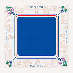 Custom SBR Diving Fabric Diatom Mud Mahjong <b>Table</b> Mat Silent Anti-Slip Custom Size Print Image <b>Folding</b> Metal <b>Legs</b> 4 Players - Product Image 6