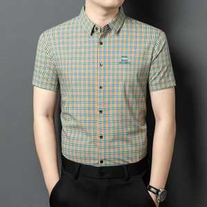 Magliette a righe in fibra tinta di alta qualità per gli uomini <span class=keywords><strong>abiti</strong></span> Casual da ufficio <span class=keywords><strong>Slim</strong></span> <span class=keywords><strong>Fit</strong></span> - Product Image 2