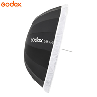 Godox UB-165S-intérieur argenté parabolique noir parapluie réfléchissant, parapluie de Studio pour la photographie, la prise de vue vidéo
