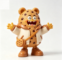Figurine de collection personnalisée en PVC et ABS, ours en chocolat, style dessin animé, statue d'art, fabriquée en Chine, OEM sur mesure pour marque, vente en gros