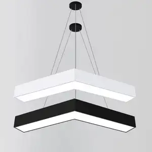 Durlitecn Commercial Light Arrow Shaped Office Ceiling Hanging Lights Custom V-Shaped Pendant Light For Fitness Club