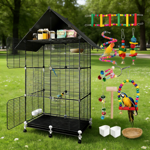 Grande Voliera da Esterno per Più Uccelli, Struttura in Metallo Resistente alle Intemperie, Uso in Giardino - Product Image 1