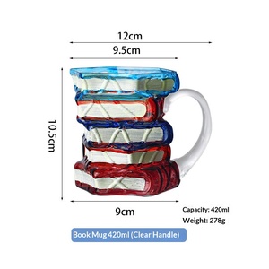 Taza de Vidrio 3D Pintada con Diseño de Lujo Ligero y Patrón Geométrico para Oficina y Hogar, Taza para Beber Café y Leche - Product Image 6