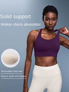 Sujetador Deportivo Clásico de Alta Intensidad, Transpirable y Absorbente de Sudor, Talla Grande, Ligero, para Yoga y Fitness - Product Image 2