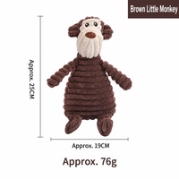 Jouet à mâcher en peluche couineur pour chien, motifs singe, cochon, canard, renard, pour la dentition et le nettoyage des dents, vente en gros, usine OEM personnalisée