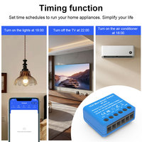 El más nuevo 10A Tuya Smart Wifi Switch Mini interruptor de luz Control remoto por voz para Smart Home