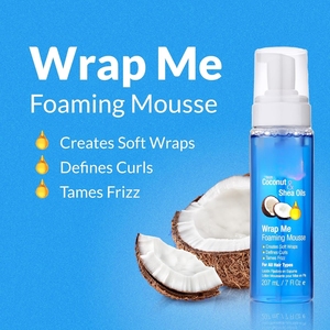 Mousse Coiffante Bio au Beurre de Karité et Huile de Coco pour Boucles – Fixation Forte, Sans Cruauté Animale, pour Cheveux Frisés/Ondulés/Dreadlocks - Product Image 2
