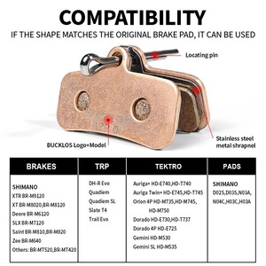 25 Pares de Pastillas de Freno Hidráulicas para Bicicleta de Montaña, Pastillas de Freno de Disco para Bicicleta, para Br-M810 M820 M640 Xtr-M9120 <span class=keywords><strong>Xt</strong></span> Br-M8020 <span class=keywords><strong>M8120</strong></span> M6120 Br-Mt420 - Product Image 3