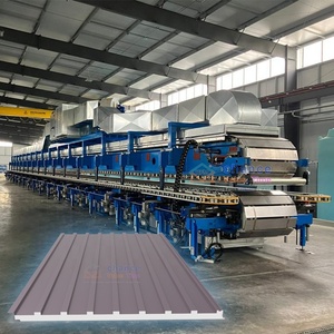 Ligne de panneaux sandwich certifiés CE Mousse de laine de roche isolation extérieure des murs ligne de produits de panneaux sandwich - Product Image 3