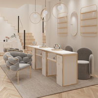 Fauteuil créatif et tendance pour salon de beauté, chaise de salon, mobilier en cuir souple et velours, canapé de détente