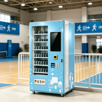 Distributeur automatique intelligent personnalisé avec SDK, gestion cloud, pour snacks et boissons, libre-service, commercial, combo