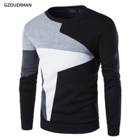 Nouveau Pull Homme Tendance 2025 – Pull-over Patchwork Printemps-Automne à Manches Longues et Col Rond – Haut Décontracté pour Homme
