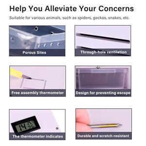 Özelleştirilmiş nefes PVC top Python sürüngen kafes ekran rafları yılan yetiştiriciliği raf saray kabine çekmece tarzı kutulu ürün - Product Image 5