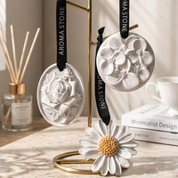 Diffuseur d'arômes en céramique solide écologique, pendentif décoratif pour voiture et maison, désodorisant en plâtre parfumé à la lavande