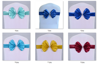Ceintures de chaise en Spandex bleu royal décoration chaise de mariage dos fleur ceintures de chaise pour mariage