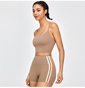 Wholesale Women's Cross Back Ruched Yoga Tank Top <b>Padded</b> Buttery Soft Workout Top Quick Dry Slim Fit <b>Running</b> Sports Bra OEM ODM - Product Image 5