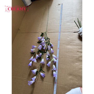 DC241 <span class=keywords><strong>Campanula</strong></span> Artificiale in Seta Viola Lavanda, Stelo Lungo 104cm, per Centrotavola e Decorazioni ad Arco - Product Image 3