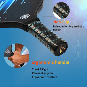 Pala de Pickleball Profesional Ligera de Carbono, Nucleo Panal Termoformado, Excelente Efecto de Giro, <span class=keywords><strong>Apta</strong></span> para Entrenamiento Diario y Ocio - Product Image 4