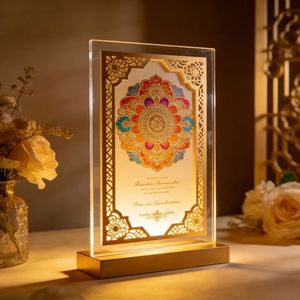 Panel Acrílico Elegante para Boda con Pulido Fino y Recubrimiento Gráfico, Hoja de Invitación para Tarjetas y Papelería de Boda de Lujo - Product Image 2