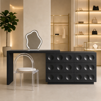 Meuble de salle de bain moderne en contreplaqué avec rangement intégré, design extensible, hauteur réglable, écologique, grand meuble de maison