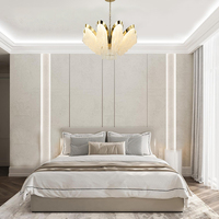Lampu gantung LED buatan tangan kaca desain asli lampu Italia mewah lampu hias kamar lampu gantung & Lampu liontin