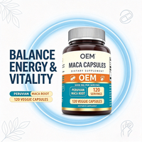 Maca péruvienne OEM 5000 mg par dose, 120 gélules végétales pour l'équilibre énergétique, complément alimentaire