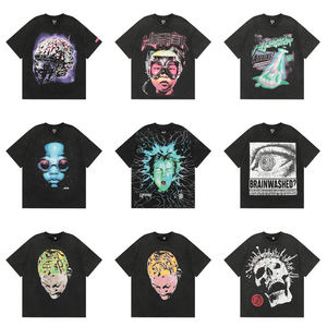 Haute qualité hommes à la mode <span class=keywords><strong>enfer</strong></span> et étoile NFC série imprimé pur coton hommes à manches courtes décontracté été T-Shirts - Product Image 1