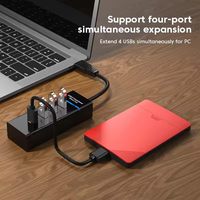 Hub USB SYONG 3.0, répartiteur de ports USB, hub de données USB haute vitesse à 4 ports avec indicateur LED pour PC, clé USB, ordinateur portable, imprimante, mobile