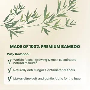 Kain wajah sekali pakai Viscose bambu halus mewah untuk pembersih kulit kain lap nyaman