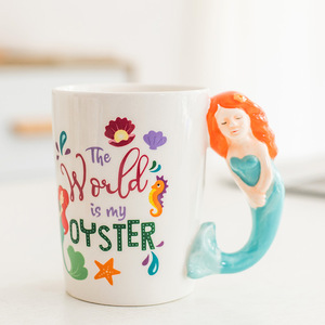 Funny Mermaid Handle Coffee <strong>Mugs</strong> Adorable Ceramic Coffee <strong>Mug</strong> Custom Logo Cartoon <strong>Princess</strong> Ceramic Coffee <strong>Mug</strong> - Product Image 1