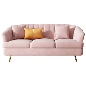Sofá de tela de alta calidad para sala de estar, conjunto de sofás de 2 plazas, 21DGSC027