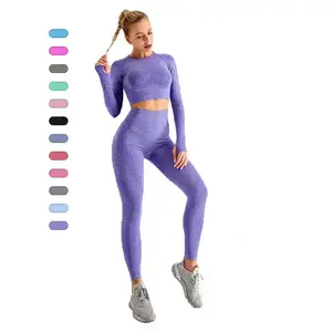 Long Sleeve Gym Pants Sports High Waist Shorts Workout and Bra Sets Yoga Scrunch Butt Leggings Fitness Women Seamless Yoga Set