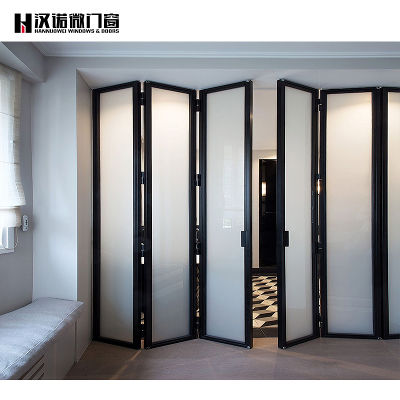 crystal folding partition door
