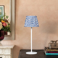 Lampe de bureau LED portable sans fil au design exclusif Lampe de table en tissu rechargeable Abat-jour en rotin Restaurant Hôtel Alimenté par batterie