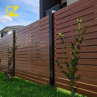 Panneaux de clôture en alliage d'aluminium pour jardin extérieur, écran d'intimité, revêtement poudré noir, résistant à la corrosion, léger, sur mesure