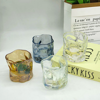Chine Usine Fourni Directement De Luxe Verre Whisky Tasses Alcool Tasse à Boire avec Pulvérisation Couleur Vente En Vrac