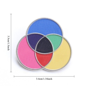 Broche de Esmalte <span class=keywords><strong>Ventu</strong></span> con Diseño Circular Tricolor, Estilo Retro y Moderno, Accesorio para Chaquetas y Sombreros - Product Image 4