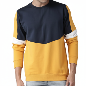 Sweatshirts en polyester grande taille pour hommes Prix de gros pour hommes Couleur unie Basics Sweatshirts en coton mélangé pour hommes à vendre - Product Image 1