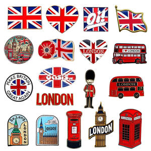 Insignias Metálicas Grabadas Personalizadas de Fábrica, Diseños de Moda con Esmalte Suave, Pegatinas para Teléfono con Diseño de Bandera, Material de Aleación de Zinc - Product Image 4