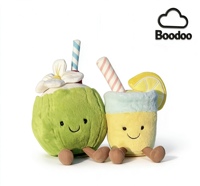 Op maat gemaakte Apple knuffel van zacht pluche met PP katoenen vulling, gepersonaliseerd voor verjaardagscadeaus voor kinderen en thuisdecoratie