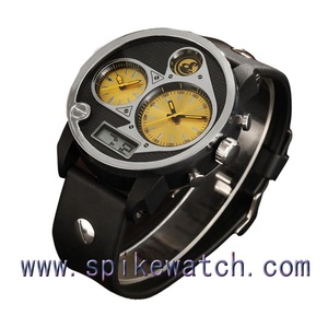 Orologio da polso digitale analogico con quadrante nero sportivo classico nero da uomo - Product Image 5