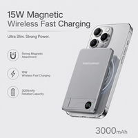 Batterie externe 10000mAh avec câble intégré, charge rapide, chargeur de téléphone portable portable, 3 en 1, magnétique sans fil