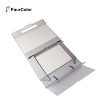 Emballage cadeau personnalisé avec logo, boîte en carton en forme de livre, pelliculage brillant, fermeture magnétique, boîtes rigides avec poignée