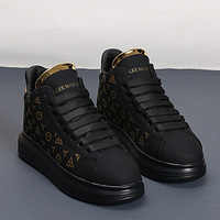 Nouvelles chaussures de skate décontractées à tige haute pour l'automne, couleur unie blanche, tendance, polyvalentes, légères, résistantes à l'usure, unisexes